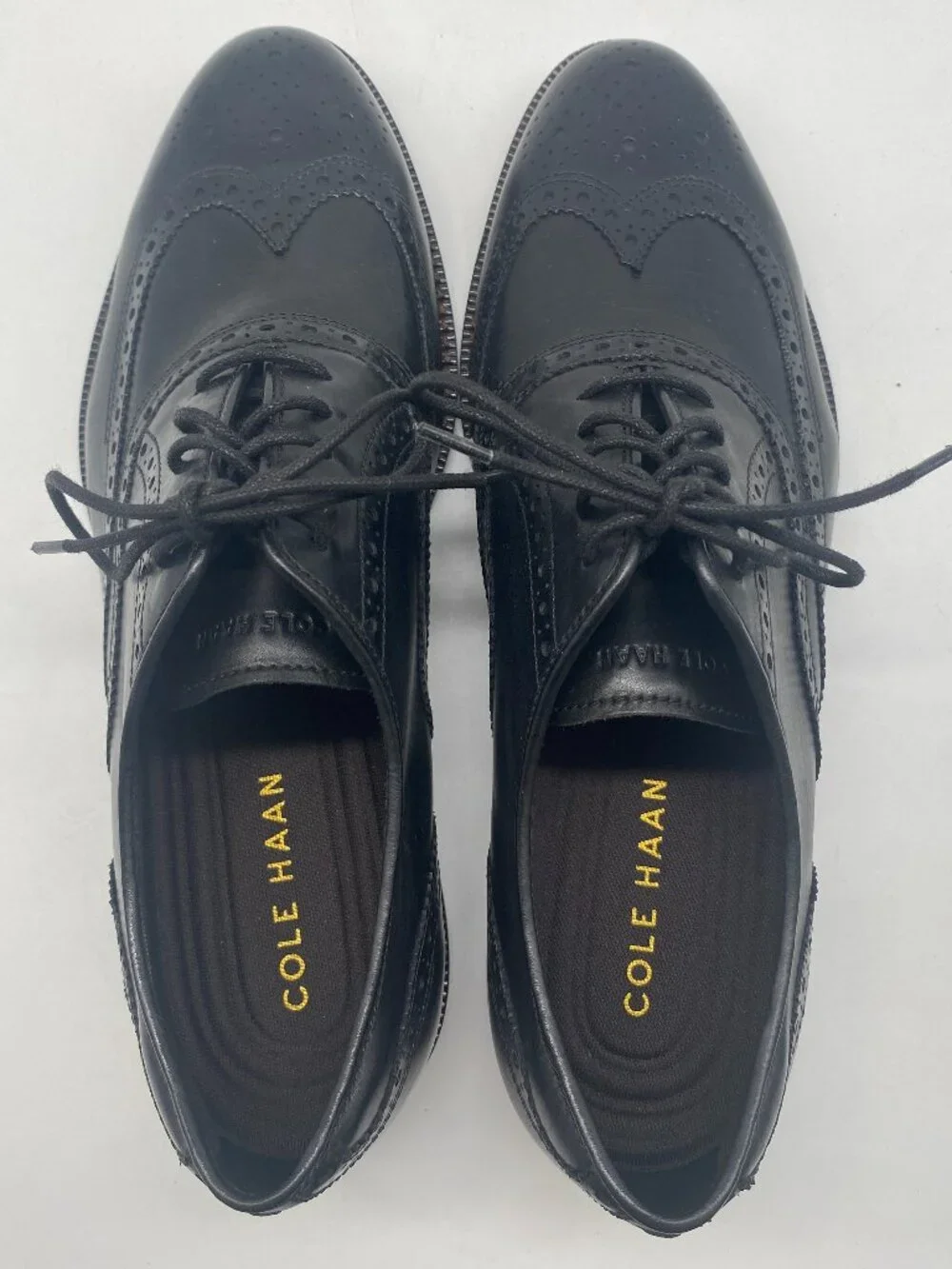 COLE HAANGRAND 360 BLACK LEATHER OXFORD SHOES US MEN SIZE 8.5D